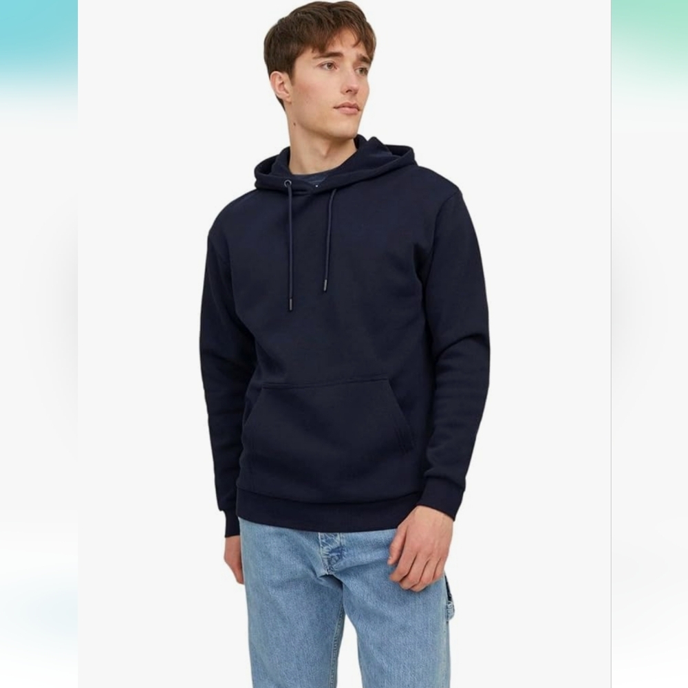 NWOT - Jack and Jones | Pullover Knit Hoodie - Medium - Blue
